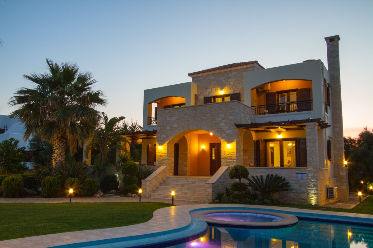 Villa Maria Front view Villa Maria luxury villa Crete