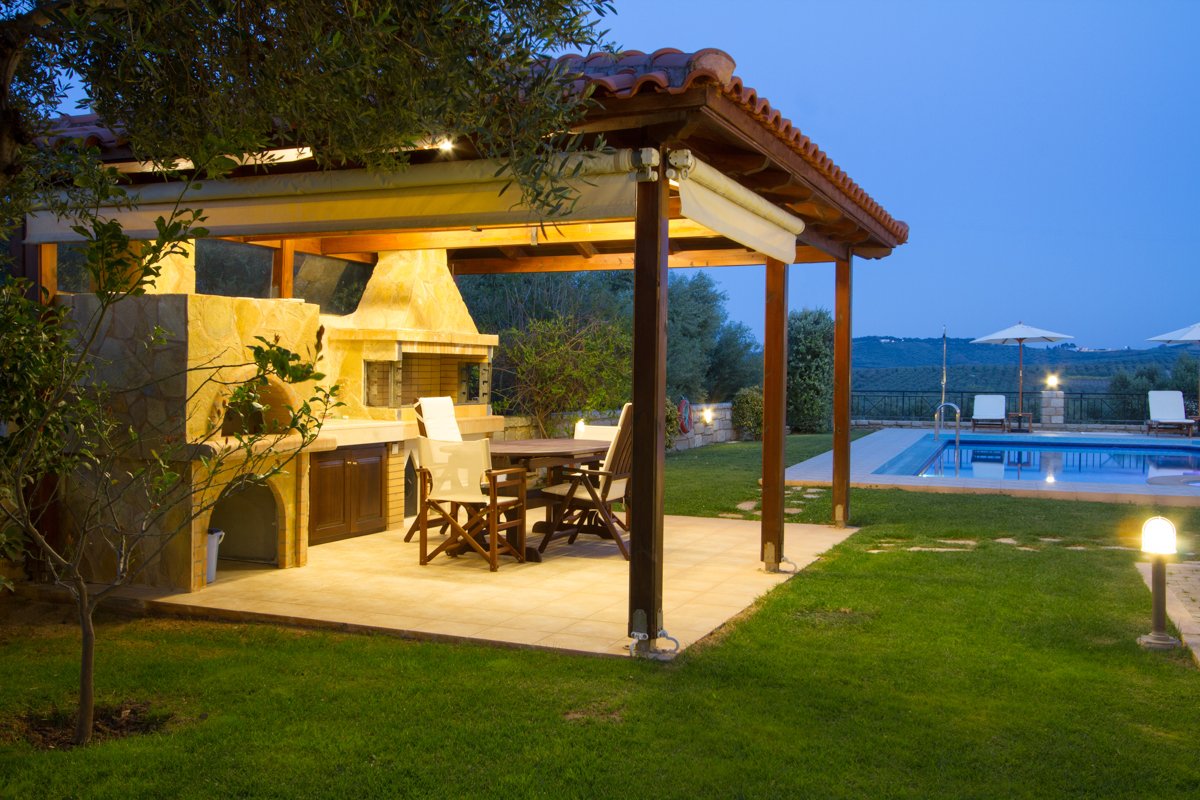Barbecue area Villa Maria Kolymvari Crete